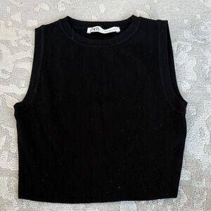 Zara Classic Black Tank Top Tee